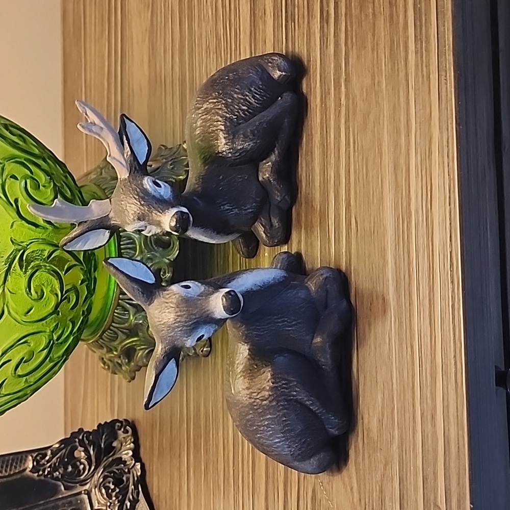 Vintage ceramic deer set